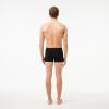 imageLacoste Mens Cotton Stretch Essentials Trunks 3PackBlackBlackBlack