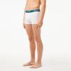 imageLacoste Mens Cotton Stretch Essentials Trunks 3PackBlackWhiteGrey With Multicolor Waistband