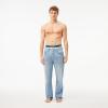 imageLacoste Mens Cotton Stretch Essentials Trunks 3PackBlackWhiteGrey With Multicolor Waistband