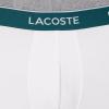 imageLacoste Mens Cotton Stretch Essentials Trunks 3PackBlackWhiteGrey With Multicolor Waistband