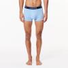 imageLacoste Mens Cotton Stretch Essentials Trunks 3PackLight BlueBright BlueGrey