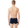 imageLacoste Mens Cotton Stretch Essentials Trunks 3PackNavy BlueGreenRed