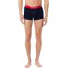imageLacoste Mens Cotton Stretch Essentials Trunks 3PackNavy BlueGreenRed