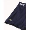 imageLacoste Mens Cotton Stretch Essentials Trunks 3PackNavy With Azure BlueGreen PepperMustard Waistbands New