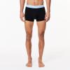 imageLacoste Mens Cotton Stretch Essentials Trunks 3PackNavyRoyal BlueLight Blue