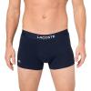 imageLacoste Mens Cotton Stretch Essentials Trunks 3PackRedWhiteNavy Blue
