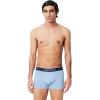 imageLacoste Mens Cotton Stretch Essentials Trunks 3PackRoyal BlueLight BlueGrey