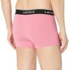 imageLacoste Mens Cotton Stretch Essentials Trunks 3PackSage GreyBlackMidnight Smoke