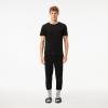 imageLacoste Mens 100 Cotton Regular Fit Crew Neck TShirt 3PackBlack