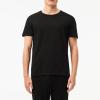 imageLacoste Mens 100 Cotton Regular Fit Crew Neck TShirt 3PackBlack New