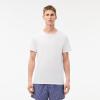 imageLacoste Mens 100 Cotton Regular Fit Crew Neck TShirt 3PackWhiteDove GreyBlack