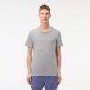 imageLacoste Mens 100 Cotton Regular Fit Crew Neck TShirt 3PackWhiteDove GreyBlack