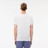 imageLacoste Mens 100 Cotton Regular Fit Crew Neck TShirt 3PackWhiteDove GreyBlack