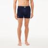 imageLacoste Mens Cotton Stretch Big Croc Print Boxer Briefs 3PackDusty OliveNavy BlueWhite