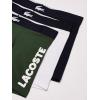 imageLacoste Mens Cotton Stretch Big Croc Print Boxer Briefs 3PackDusty OliveNavy BlueWhite New