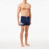 imageLacoste Mens Cotton Stretch Big Croc Print Boxer Briefs 3PackNavy BlueWhiteDove Grey