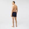 imageLacoste Mens Cotton Stretch Big Croc Print Boxer Briefs 3PackNavy BlueWhiteDove GreyDeep Ocean