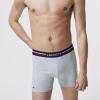 imageLacoste Mens Cotton Stretch Big Croc Print Boxer Briefs 3PackNavySilverRed