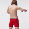 imageLacoste Mens Cotton Stretch Big Croc Print Boxer Briefs 3PackNavySilverRed