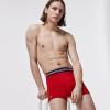 imageLacoste Mens Cotton Stretch Big Croc Print Boxer Briefs 3PackNavySilverRed
