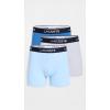 imageLacoste Mens Cotton Stretch Essentials Boxer Briefs 3PackAquaTranquil BlueDove Grey New