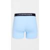 imageLacoste Mens Cotton Stretch Essentials Boxer Briefs 3PackAquaTranquil BlueDove Grey New