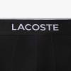 imageLacoste Mens Cotton Stretch Essentials Boxer Briefs 3PackBlack With Black Waistbands