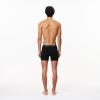 imageLacoste Mens Cotton Stretch Essentials Boxer Briefs 3PackBlack With Black Waistbands New