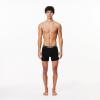 imageLacoste Mens Cotton Stretch Essentials Boxer Briefs 3PackBlack With Black Waistbands New