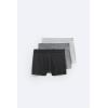 imageLacoste Mens Cotton Stretch Essentials Boxer Briefs 3PackBlackDove GreyMidnight Smoke