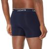 imageLacoste Mens Cotton Stretch Essentials Boxer Briefs 3PackLavenderNavy BlueDove Grey