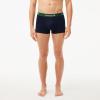 imageLacoste Mens Cotton Stretch Essentials Boxer Briefs 3PackNavy BlueGreenRedNavy