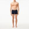 imageLacoste Mens Cotton Stretch Essentials Boxer Briefs 3PackNavy BlueGreenRedNavy
