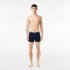 imageLacoste Mens Cotton Stretch Essentials Boxer Briefs 3PackNavy BlueGreenRedNavy Blue