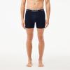 imageLacoste Mens Cotton Stretch Essentials Boxer Briefs 3PackNavy BlueRedDeep Ocean