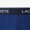 imageLacoste Mens Cotton Stretch Essentials Boxer Briefs 3PackNavy BlueRedDeep Ocean