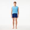 imageLacoste Mens Cotton Stretch Essentials Boxer Briefs 3PackNavy BlueRedDeep Ocean New