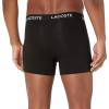 imageLacoste Mens Cotton Stretch Essentials Boxer Briefs 7PackBlack With Black Waistbands