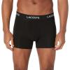 imageLacoste Mens Cotton Stretch Essentials Boxer Briefs 7PackBlack With Black Waistbands