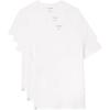 imageLacoste Mens 100 Cotton Regular Fit Crew Neck TShirt 3PackWhite