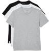 imageLacoste Mens 100 Cotton Regular Fit Crew Neck TShirt 3PackWhiteDove GreyBlack