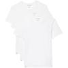 imageLacoste Mens 100 Cotton Slim Fit Crew Neck TShirt 3PackWhite