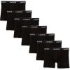 imageLacoste Mens Cotton Stretch Essentials Boxer Briefs 7PackBlack With Black Waistbands