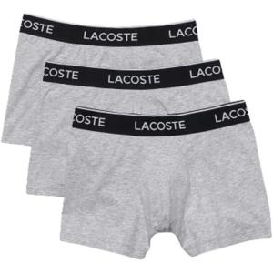 imageLacoste Mens Cotton Stretch Essentials Boxer Briefs 3PackDove Grey