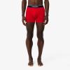 imageLacoste Mens Cotton Stretch Mini Croc Print Boxer Briefs 3PackDeep OceanDove GreyRed