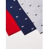 imageLacoste Mens Cotton Stretch Mini Croc Print Boxer Briefs 3PackDeep OceanDove GreyRed New
