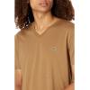 imageLacoste Mens Short Sleeve VNeck Pima Cotton Jersey TShirtCookie