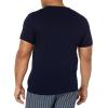 imageLacoste Mens Short Sleeve VNeck Pima Cotton Jersey TShirtNavy Blue
