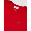imageLacoste Mens Short Sleeve VNeck Pima Cotton Jersey TShirtPima Red
