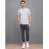 imageLacoste Mens Short Sleeve VNeck Pima Cotton Jersey TShirtSilver Heathered